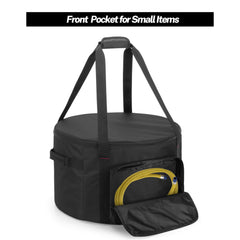 samdew side handle detail with padded straps for comfortable carry