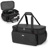 samdew front view showing bag and pocket layout for organized transport