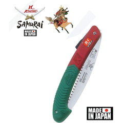 SAMURAI handle grip detail with elastomer wrap providing secure non-slip hold