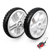 sanbaiyi front view of both 11-inch replacement wheels showing fit and design benefit