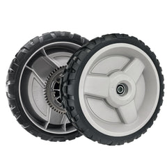 sanbaiyi front wheel assembly close-up showing fit and sturdy construction