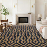 SAND MINE front view of 8x8 mat showing modern pattern and durable finish