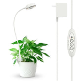 SANSI grow light front view showing compact lamp and benefits of high-output lighting