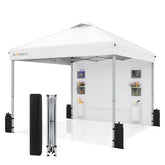 SANWAY front view of 10x10 canopy showing full coverage and professional shelter
