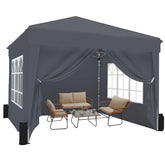 SANWAY front view canopy tent showing full shelter and shade benefit