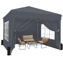 SANWAY front view canopy tent showing full shelter and shade benefit