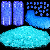 Sasylvia front packaging showing large 12,000-piece dark blue glow rocks and benefits