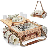 SatisInside wicker basket front view showing organized storage and classic style