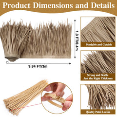 Sawysine close-up of synthetic palm thatch texture showing lifelike fibers and durability