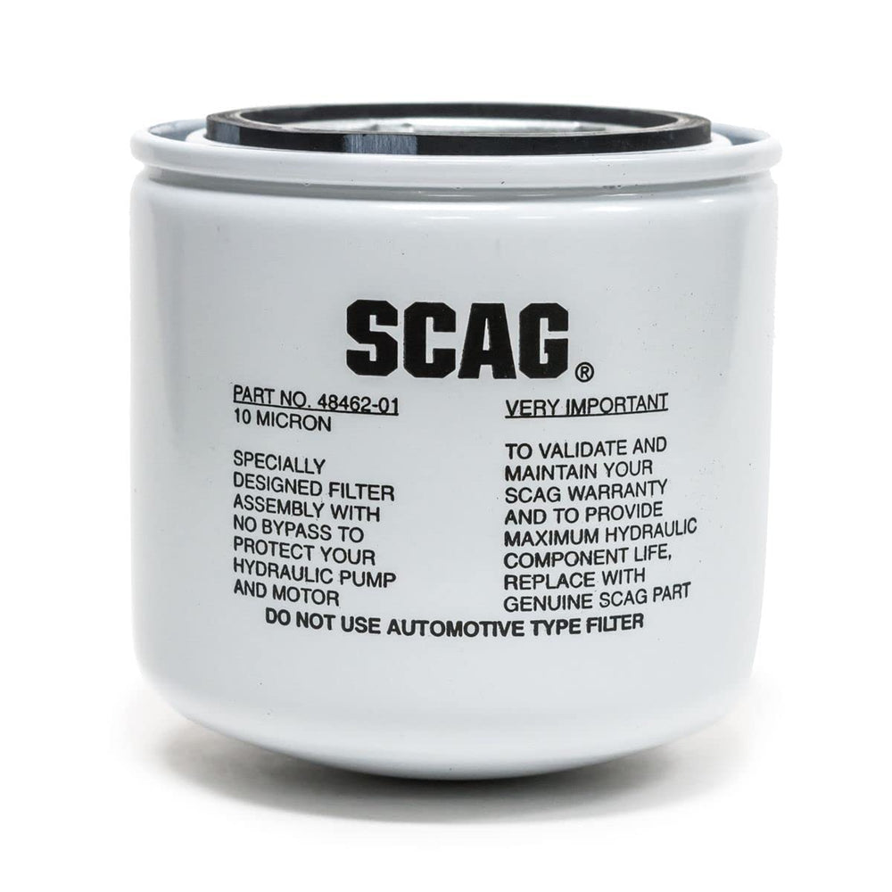 Scag front view of filter element showing fitment and OEM label for reliable replacement