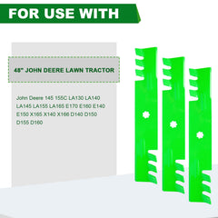 SCBHWJ blade installed on a John Deere deck showing accurate replacement
