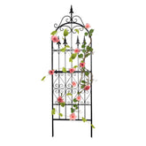 SCENDOR front view trellis showing full 70 inch height and cupid arrow design for elegant support