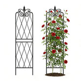 SCENDOR trellis front view showing elegant butterfly pattern and sturdy frame benefit curb appeal
