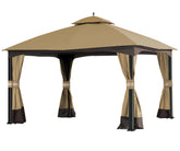 SCOCANOPY front view of beige replacement top showing clean fit and protection