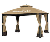 SCOCANOPY front view beige canopy showing full fit and clean lines, restores shade