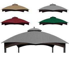 SCOCANOPY front view on gazebo showing precise fit and curb appeal