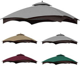 SCOCANOPY front view of grey replacement top showing neat fit and restored gazebo look