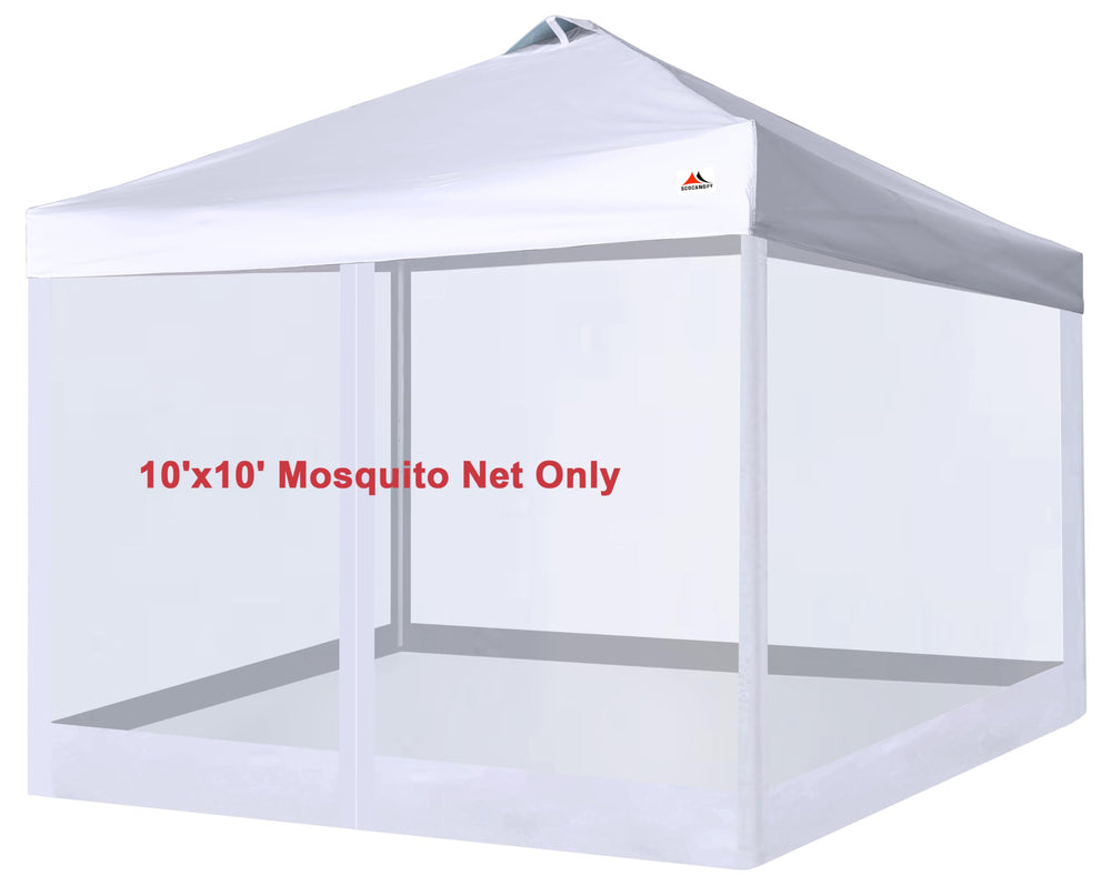 SCOCANOPY front view of white mesh sidewall showing full coverage and airflow benefit