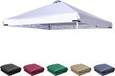 SCOCANOPY front view of white 10x10 replacement top showing neat fit and protection