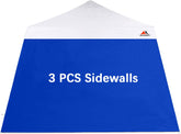 SCOCANOPY front view of blue sidewall showing full coverage and privacy