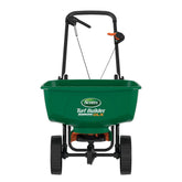 Scotts spreader front view showing sturdy frame and easy-push handle benefit convenience