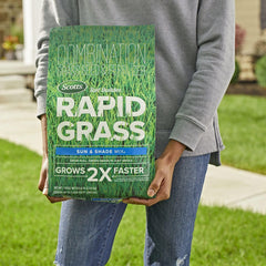 Scotts closeup of seed and fertilizer blend promoting quicker germination