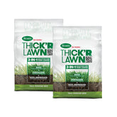 Scotts front packaging showing Thick'R Lawn mix with product details and benefit