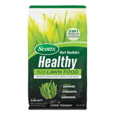 Scotts turf builder bag front showing product and coverage benefits
