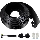 SDLDEER front view of 66FT edging kit showing length and included tools for easy installation