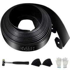 SDLDEER front view of 66FT edging kit showing length and included tools for easy installation
