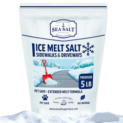 Sea Salt Superstore front packaging showing 5 lb pouch and clear labeling for quick identification and convenience