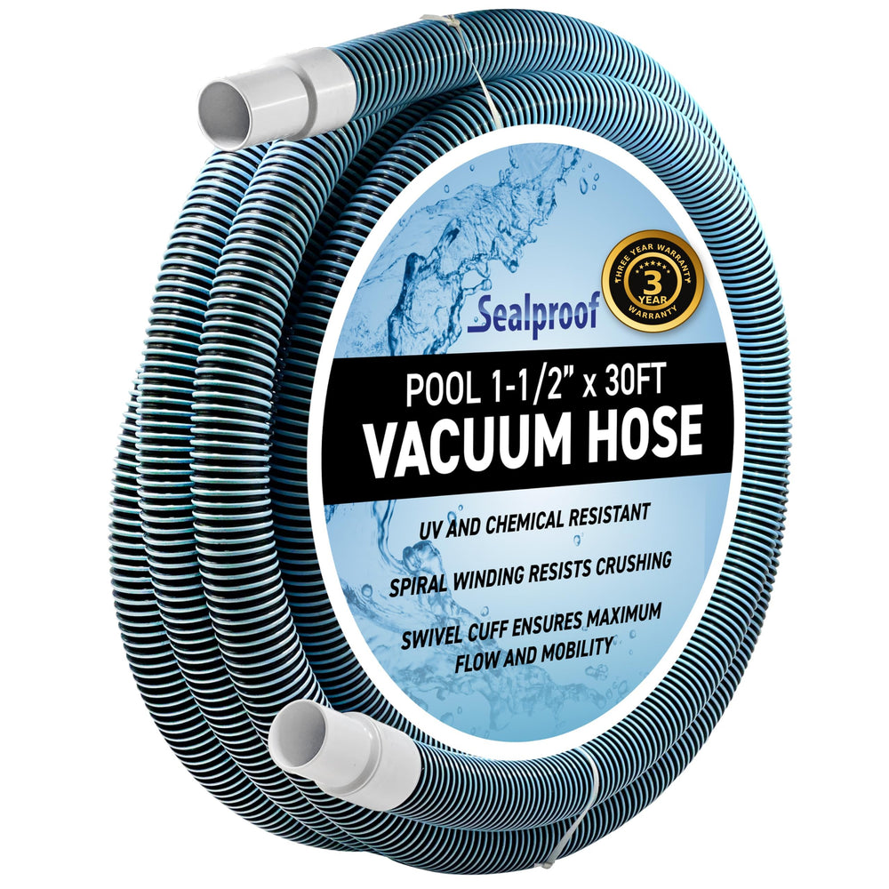 Sealproof front view of coiled hose showing durable build and easy handling