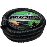 Sealproof front view of 20 ft black tubing showing compact coil and packaging benefit: clear product identification
