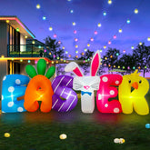 SEASONBLOW front view of Easter banner showing colorful design and size benefit