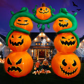 SEASONBLOW front view pumpkin archway creating a welcoming Halloween entrance
