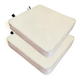 SECLATO beige cushion front view showing neat finish and outdoor-ready look