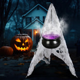 Seenelling front view of cauldron and tripod showing full set and instant impact