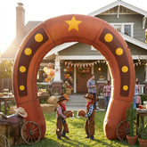 Seenelling horseshoe arch front view showing dramatic entrance appeal