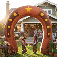 Seenelling horseshoe arch front view showing dramatic entrance appeal