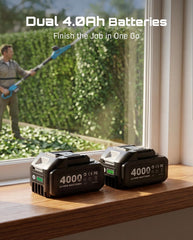 Seesii two 4000mAh batteries and fast charger for longer runtime