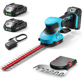 Seesii front view of 12-inch hedge trimmer showing compact design and portability