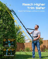 Seesii telescopic pole extended to nine feet for high reach