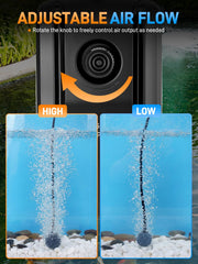 Sejaede air stone producing fine bubbles to increase pond oxygenation