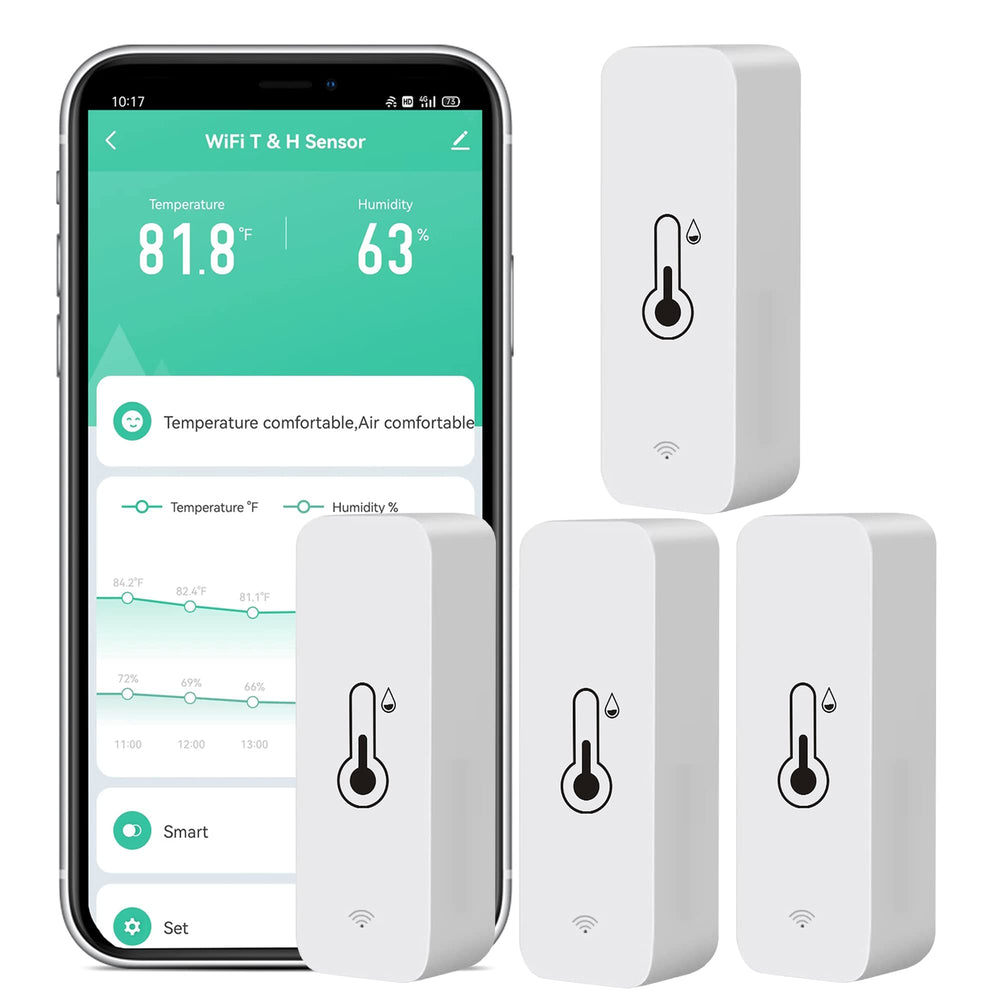 SENCKIT front packaging showing four sensors and features for quick setup benefit