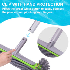 Sepetrel angled handle connection at 45 degrees improving cleaning contact