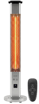 SereneLife heater front view showing controls and stable base for easy setup