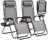 SereneLife front view of two grey chairs showing comfort and style