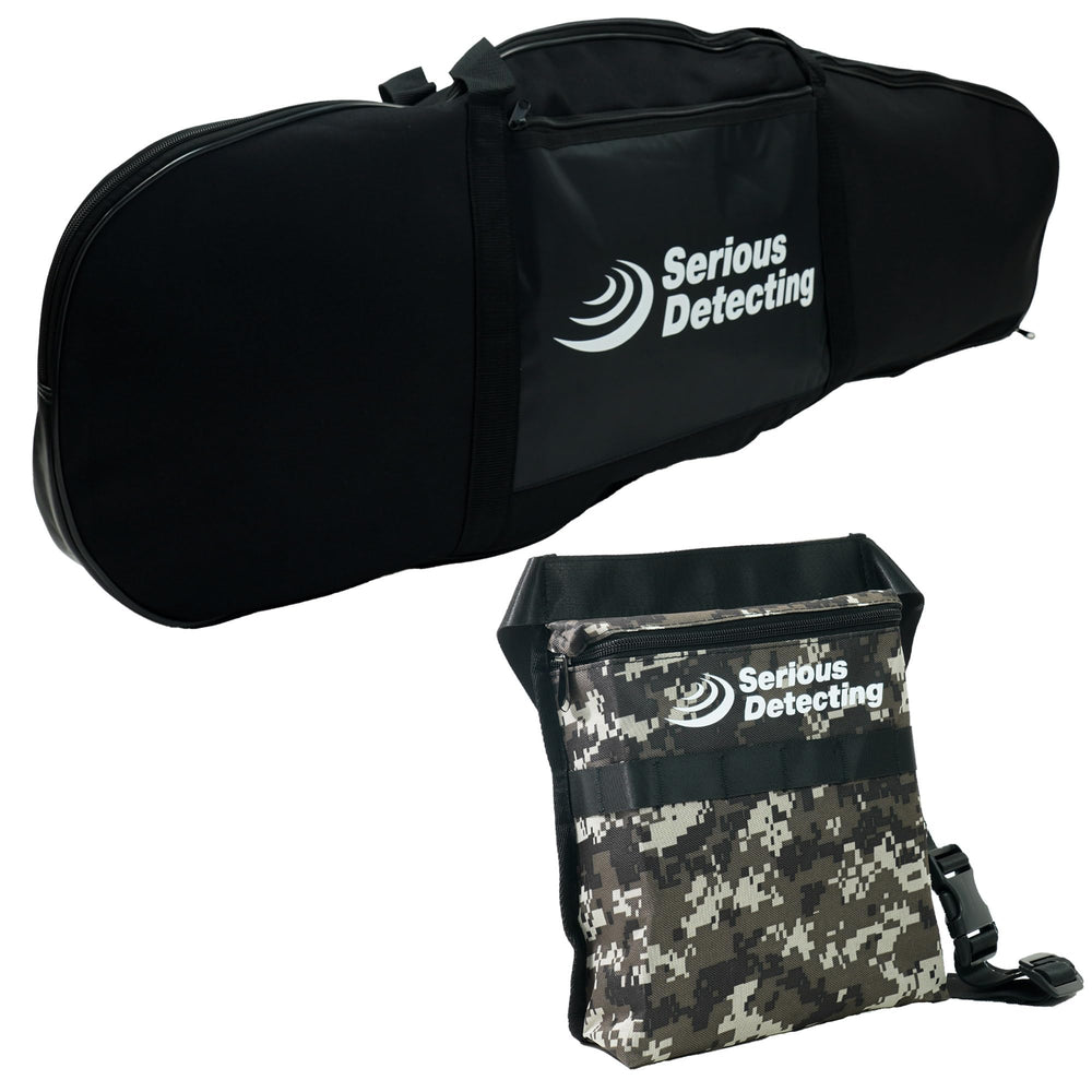 Serious Detecting front view of padded carry bag shows durable protection