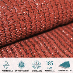 Shade&Beyond textured 185GSM HDPE weave close-up showing breathable fabric benefit