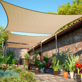 ShadeMart front view of sand canopy showing full coverage benefit